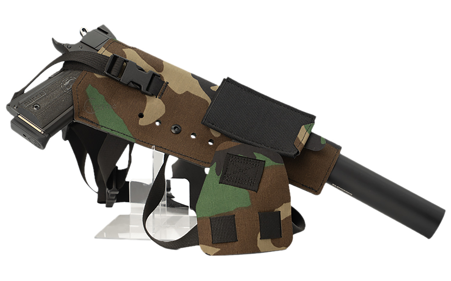 Cole-tac VWX111 Varmint Wrangler XL Pistol Holder Chest M81 Woodland Right Hand 3 Cole-tac VWX111 Varmint Wrangler XL Pistol Holder Chest M81 Woodland Right Hand