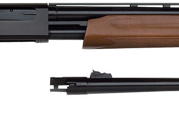 Mossberg 54282 500 Combo Full Size 20 Gauge Pump 3" 5+1 Blued 26" Slugster/24" Fully-Rifled Barrels, Blued Steel Receiver, Fixed Wood Stock, Right Hand, Fully Rifled Bore Barrel