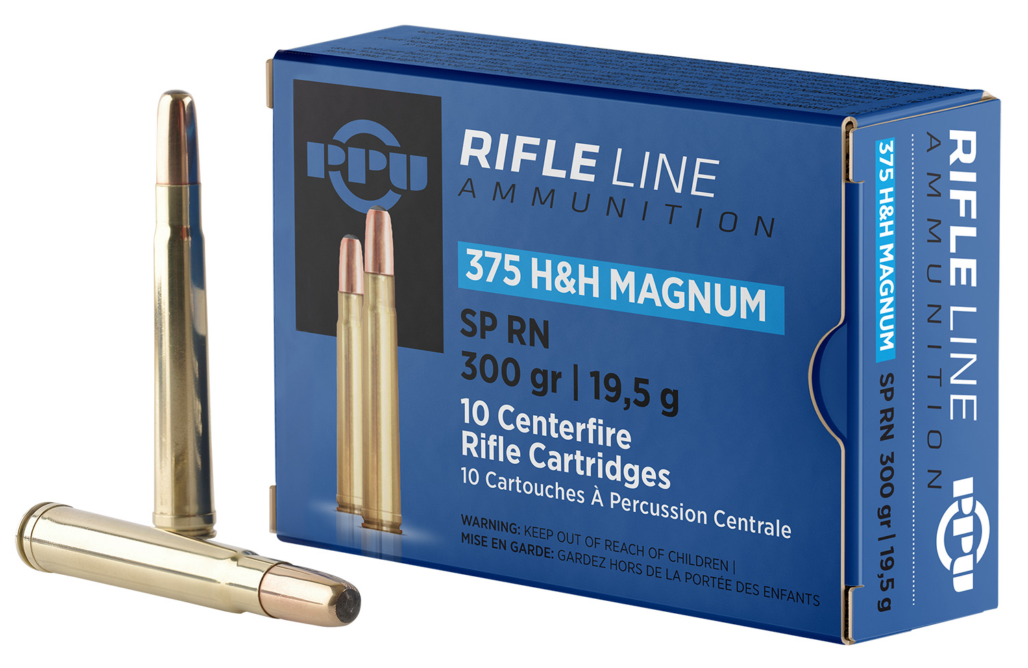 PPU PP375S Standard Rifle 375H&HMag 300gr Soft Point Round Nose 10 Per Box/20 Case 3 PPU PP375S Standard Rifle 375H&HMag 300gr Soft Point Round Nose 10 Per Box/20 Case