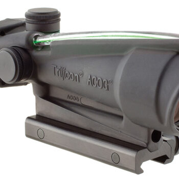 Trijicon 100163 ACOG  Black Hardcoat Anodized 3.5x 35mm Illuminated Green Crosshair .223/5.56 BDC Reticle