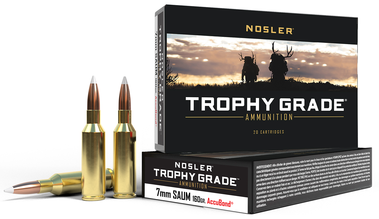 Nosler 60045 Trophy Grade 7mmRemSA UltraMag 160gr Nosler Spitzer Partition 20 Per Box/10 Case 3 Nosler 60045 Trophy Grade 7mmRemSA UltraMag 160gr Nosler Spitzer Partition 20 Per Box/10 Case