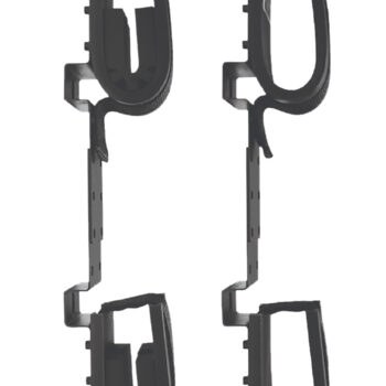 Rugged Gear 10065 Screw Mount Double Hook Black Steel Holds 2 Rifle/Shotgun