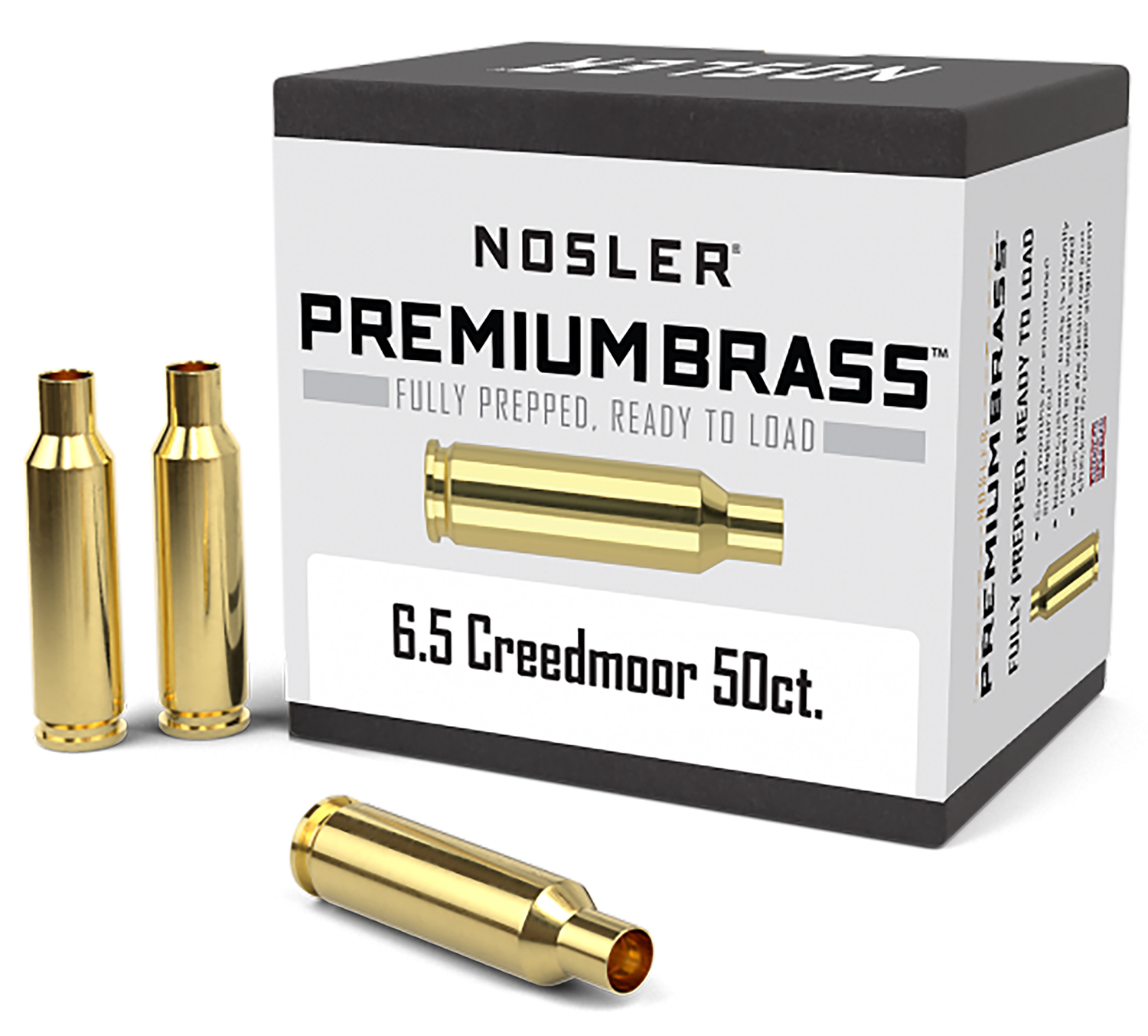Nosler 44824 Premium Brass Unprimed Cases 6.5Creedmoor Rifle Brass 50/Box 3 Nosler 44824 Premium Brass Unprimed Cases 6.5Creedmoor Rifle Brass 50/Box