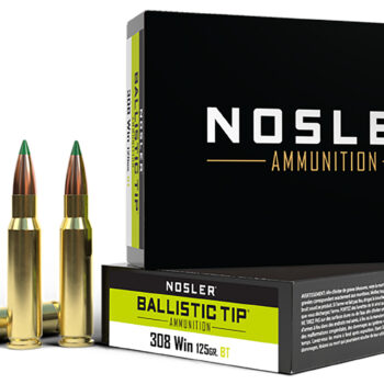 Nosler 40061 Ballistic Tip  308Win 125gr Spitzer Ballistic Tip 20 Per Box/10 Case