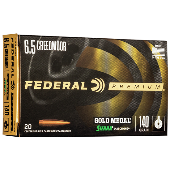FED GOLD MEDAL 6.5CREED 140GR SMK 20/10 3 FED GOLD MEDAL 6.5CREED 140GR SMK 20/10