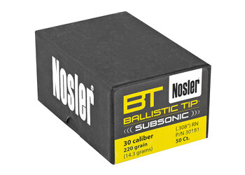 Alternative view of NOSLER 30 CAL 220GR 50CT