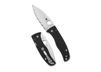 SPYDERCO BODACIOUS BLK/SLV S30V SRTD