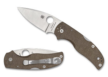 SPYDERCO NATIVE 5 2.95" BRN CANVAS