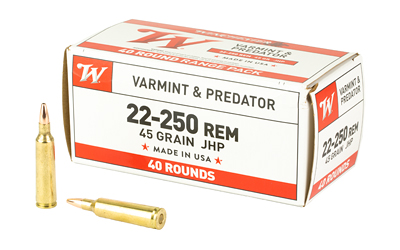 WIN USA 22-250 REM 45GR JHP 40/400 3 WIN USA 22-250 REM 45GR JHP 40/400