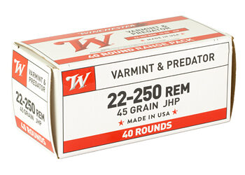 Alternative view of WIN USA 22-250 REM 45GR JHP 40/400