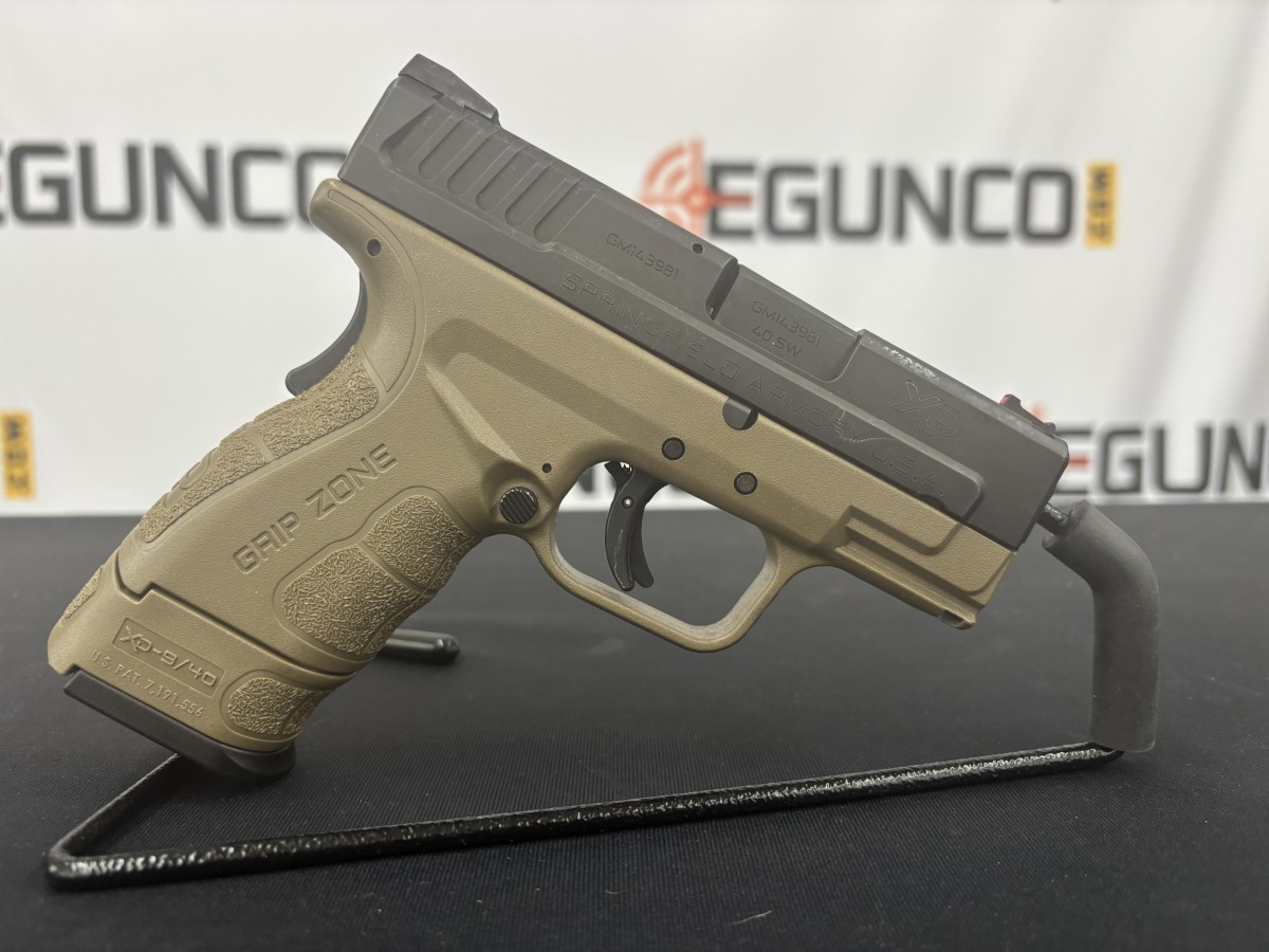 SPRINGFIELD ARMORY XD40 MOD.2 SUB COMPACT FDE .40 CAL12RD USED 3 SPRINGFIELD ARMORY XD40 MOD.2 SUB COMPACT FDE .40 CAL12RD USED