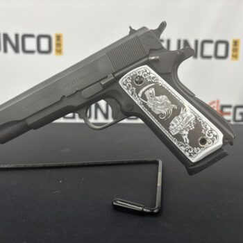 Alternative view of AMERICAN TACTICAL M1911 Military 45 ACP Grim Reaper Grips USED