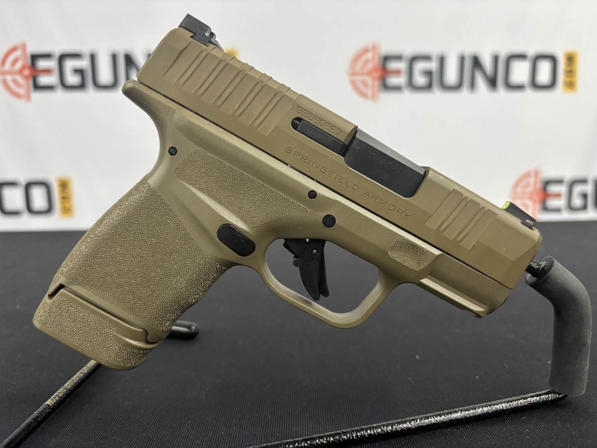 SPRINGFIELD ARMORY HELLCAT FDE NIGHT SIGHT 9MM 13RD USED 3 SPRINGFIELD ARMORY HELLCAT FDE NIGHT SIGHT 9MM 13RD USED