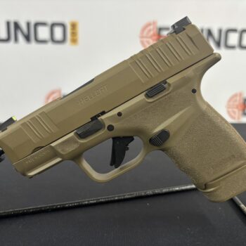 Alternative view of SPRINGFIELD ARMORY HELLCAT FDE NIGHT SIGHT 9MM 13RD USED