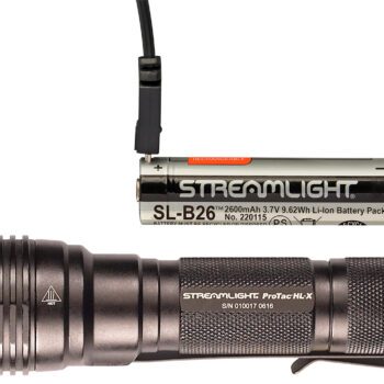 Streamlight 88084 ProTac HL-X USB Flashlight  Black Anodized 65/400/1000 Lumens   White LED