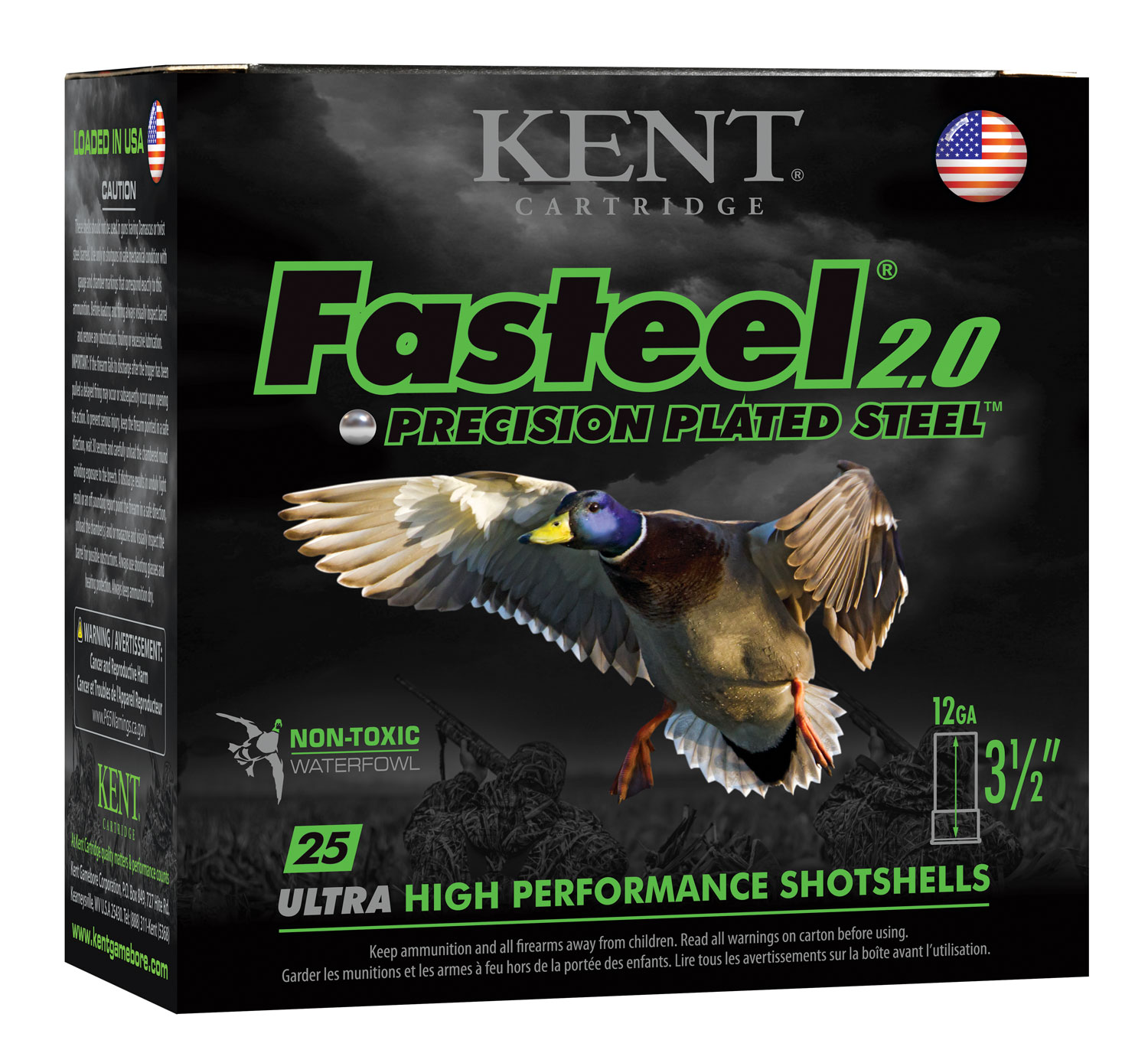 Kent Cartridge K1235FS40BBB Fasteel 2.0 12 Gauge 3.50" 1 3/8 oz BBB Shot 25 Per Box/ 10 Case 3 Kent Cartridge K1235FS40BBB Fasteel 2.0 12 Gauge 3.50" 1 3/8 oz BBB Shot 25 Per Box/ 10 Case