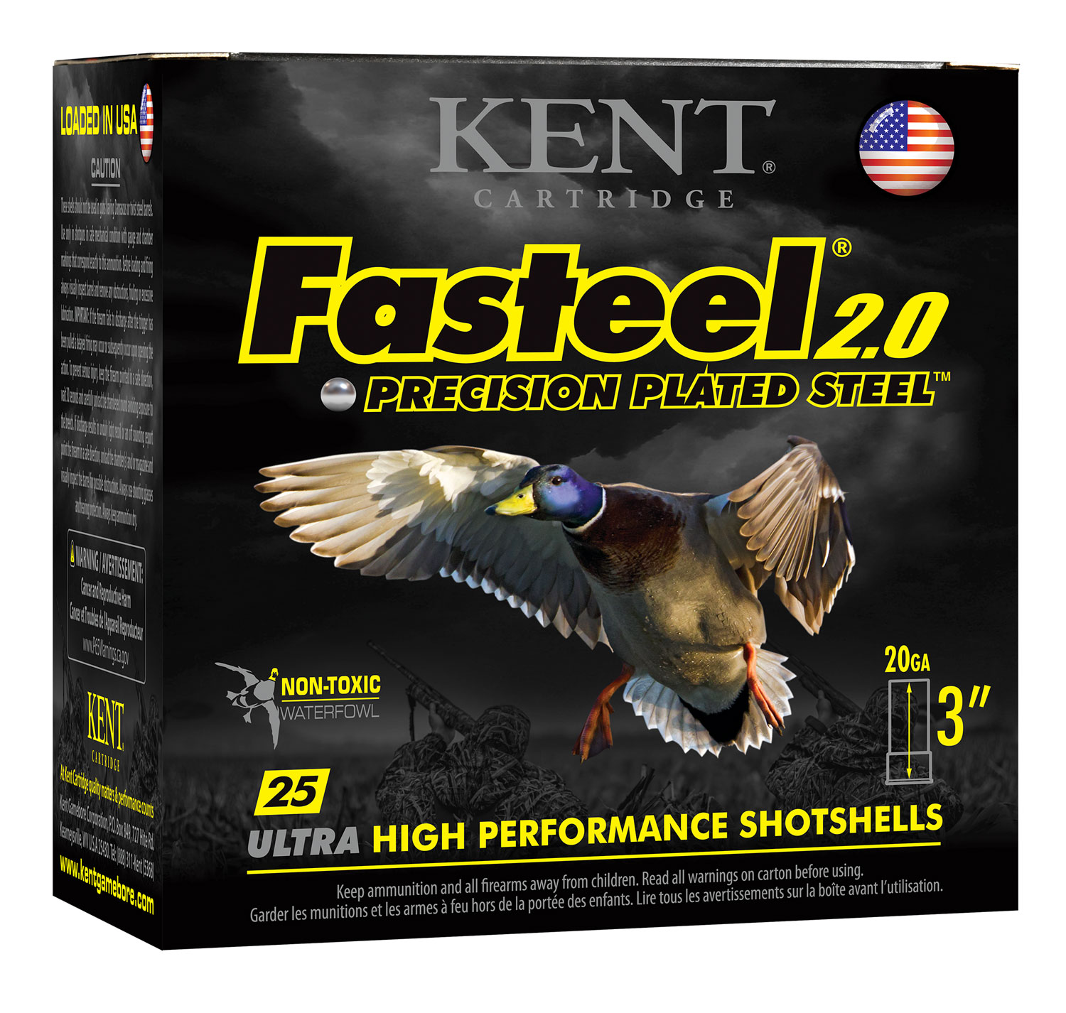Kent Cartridge K203FS243 Fasteel 2.0 20 Gauge 3" 7/8 oz 3 Shot 25 Per Box/ 10 Case 3 Kent Cartridge K203FS243 Fasteel 2.0 20 Gauge 3" 7/8 oz 3 Shot 25 Per Box/ 10 Case