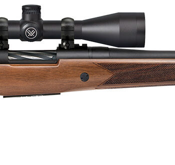 Mossberg 28057 Patriot  22-250 Rem Caliber with 5+1 Capacity, 22" Fluted Barrel, Matte Blued Metal Finish & Walnut Stock Right Hand (Full Size) Includes Vortex Crossfire II 3-9x40mm Scope