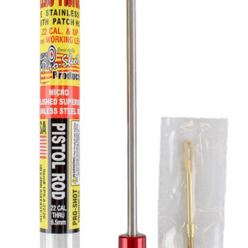 Pro-Shot 1PS82226 Micro-Polished Cleaning Rod .22 Cal & Up Pistol 8" Stainless Steel w/Swivel Handle