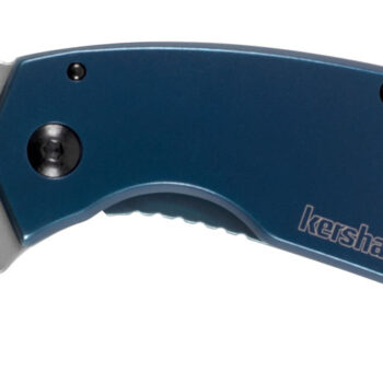 Kershaw 8710 Antic  1.70" Folding Drop Point Plain Bead Blasted 8Cr13MoV SS Blade Blue PVD Stainless Steel Handle Includes Pocket Clip
