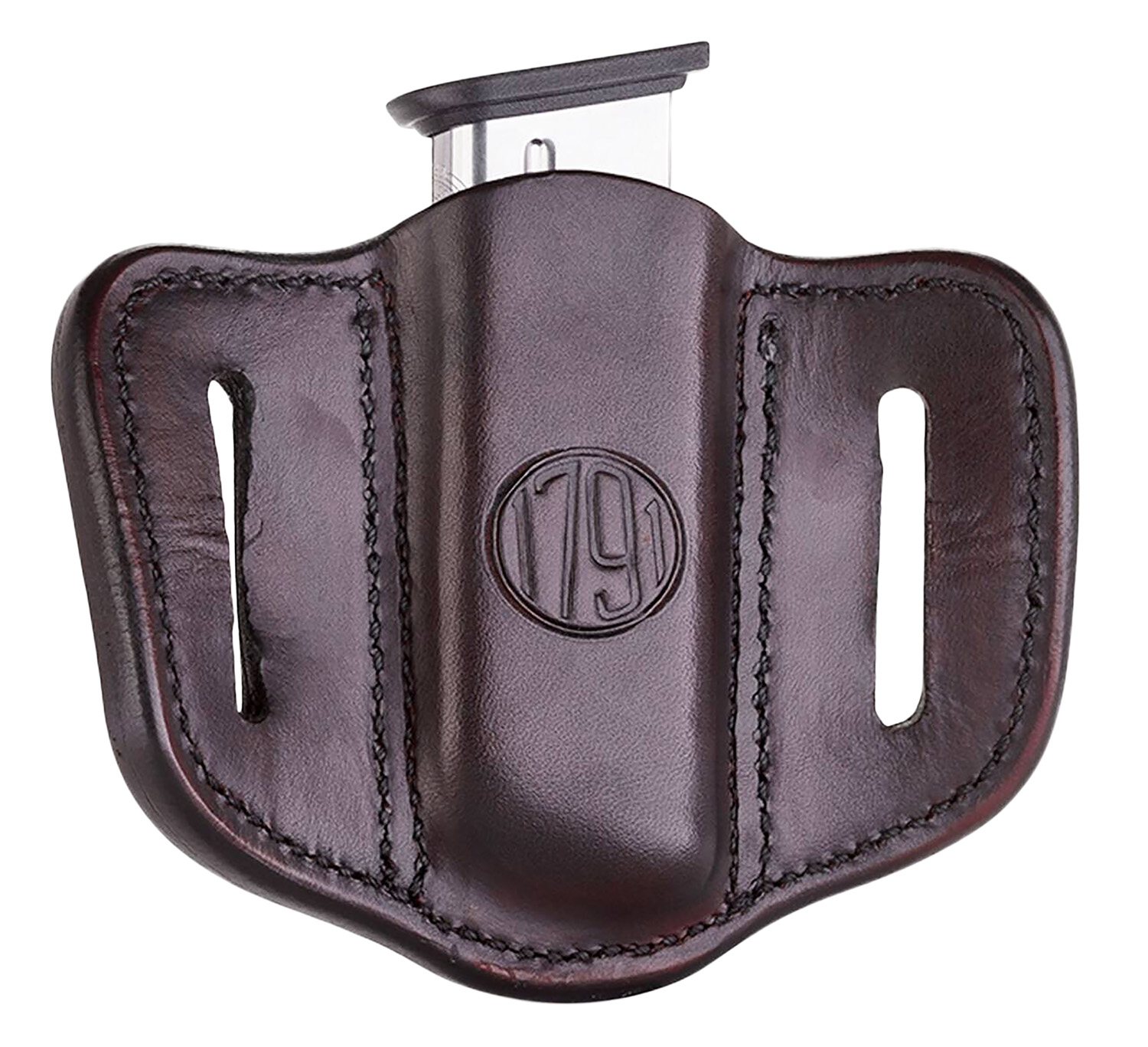 1791 Gunleather MAG11SBRA MAG1.1 Single Mag Holster Signature Brown Leather Belt Slide Compatible w/ Single Stack Ambidextrous 3 1791 Gunleather MAG11SBRA MAG1.1 Single Mag Holster Signature Brown Leather Belt Slide Compatible w/ Single Stack Ambidextrous