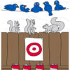 Action Target GSBKYARD100 Entertainment Animals/Cans/Target Paper Hanging 23" x 35" Multi-Color 100 Per Box 2 116076