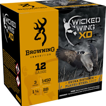 Browning Ammo B193411230 Wicked Wing XD  12Gauge 3" 1 1/4oz BBShot 25 Per Box/10 Case