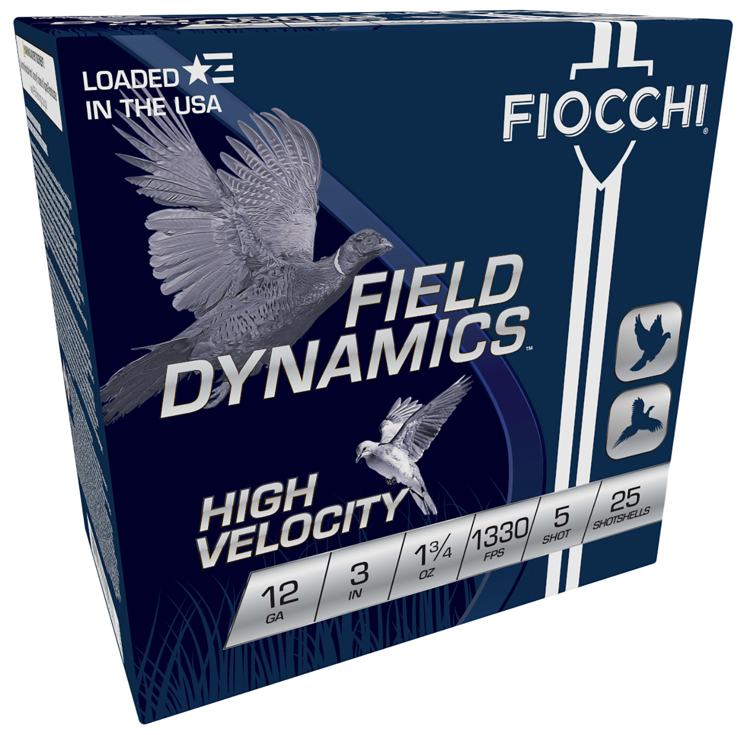 Fiocchi 123HV5 Field Dynamics High Velocity 12Gauge 3" 1 3/4oz 5Shot 25 Per Box/10 Case 3 Fiocchi 123HV5 Field Dynamics High Velocity 12Gauge 3" 1 3/4oz 5Shot 25 Per Box/10 Case