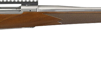 Ruger 57108 Hawkeye Hunter Full Size 30-06 Springfield 4+1 22" Satin Stainless Steel Threaded Barrel, Picatinny Rail Steel Receiver, Fixed American Walnut w/Pistol Grip Stock