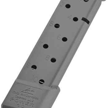 CMC Products 16150C Power Mag  10rd 45 ACP Fits 1911 Government Black Stainless Steel