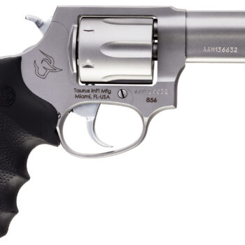 Taurus 2-85639NS 856 Defender Small 38 Special +P 6 Shot 3" Matte Stainless Steel Barrel, Cylinder & Frame, Hogue Finger Grooved Grip, Transfer Bar Safety, Exposed Hammer
