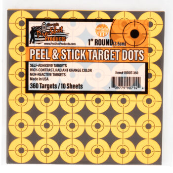 Pro-Shot 1RDOT360 Peel & Stick Target Dots Self-Adhesive Paper Orange 1" Dot 10Pack/360Targets