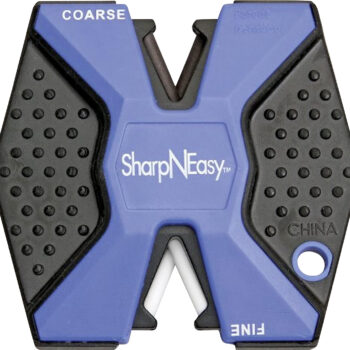 AccuSharp 334CD SharpNEasy 2-Step Sharpener Hand Held Fine/Coarse Ceramic Stone Sharpener Plastic Handle Black/Blue 24