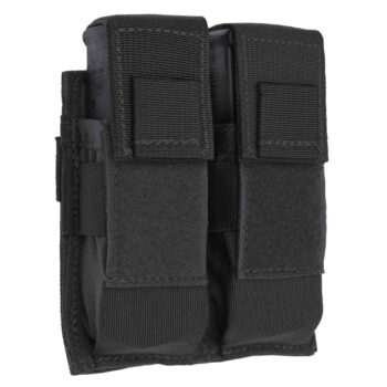 Tacshield T3602BK Universal Double Pistol Mag Pouch Black 1000D Nylon