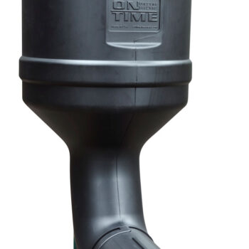 On Time 71800 T-Post Gravity Feeder Black UV Resistant Polyethylene with 80 lbs Capacity, Multi Mounting Options, Includes Mounting Bracket