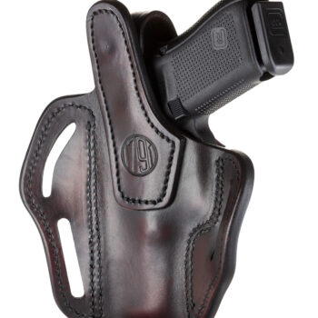 1791 Gunleather BHX3SBRR BHX  OWB Size 03 Signature Brown Leather Belt Slide Compatible w/Glock 17/S&W M&P Shield/Sig P228 Right Hand