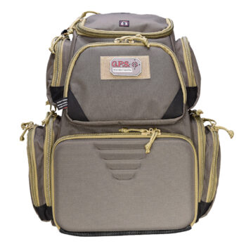 GPS Bags 1611SC Sporting Clays Backpack Olive w/Visual ID Storage System, Lockable Zippers, Storage Pockets, Pull-Out Rain Cover