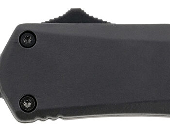 Templar Knife SBR131 Gen II  Small 2.69" OTF Dagger Plain Black Oxide Stonewashed 440C SS Blade, 4.31" Black Aluminum/Rubber Handle, Glass Breaker