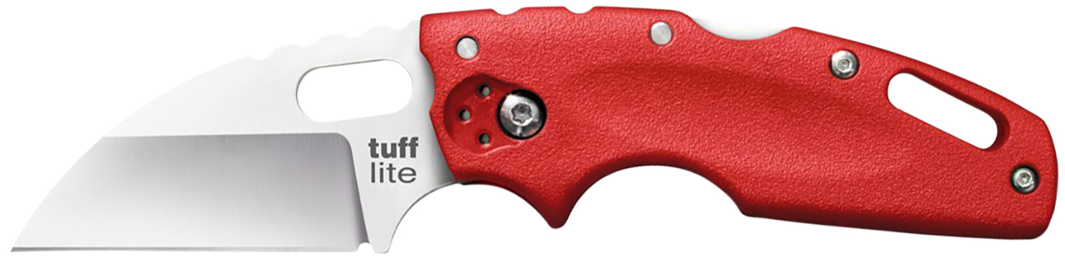 Cold Steel CS20LTR Tuff Lite 2.50" Folding Clip Point Plain AUS-8A SS Blade/Red Griv-Ex Handle Includes Pocket Clip 3 Cold Steel CS20LTR Tuff Lite 2.50" Folding Clip Point Plain AUS-8A SS Blade/Red Griv-Ex Handle Includes Pocket Clip