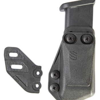 Blackhawk 416A02BK Stache Mag Carrier IWB Double Stack Belt Clip Mount Fits Belts 1.50" Wide Black Polymer Ambidextrous