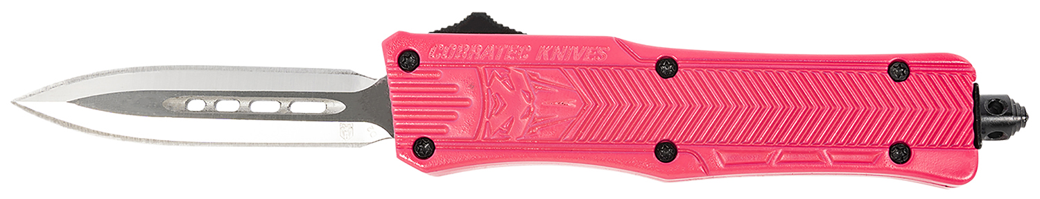 CobraTec Knives SPKCTK1SDAGNS CTK-1 Small 2.75" OTF Dagger Plain D2 Steel Blade, Pink Aluminum Handle Features Glass Breaker 3 CobraTec Knives SPKCTK1SDAGNS CTK-1 Small 2.75" OTF Dagger Plain D2 Steel Blade, Pink Aluminum Handle Features Glass Breaker