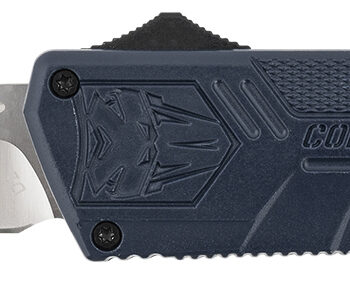 CobraTec Knives NYCTLWTNS Lightweight  3.25" OTF Tanto Plain D2 Steel Blade/NYPD Blue Aluminum Handle Includes Pocket Clip