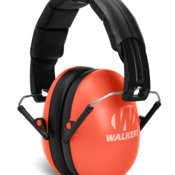 Walker's GWPYWFM2COR Folding Muff  23 dB Over the Head Coral/Black Polymer Fits Youth/Women