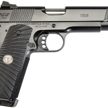 Wilson Combat CQBFS9 1911 CQB Full Size Frame 9mm Luger 10+1 5" Match Grade Barrel, Black Serrated Carbon Steel Slide, Black Armor-Tuff Carbon Steel Frame w/Beavertail, Black G10 Starburst Grip