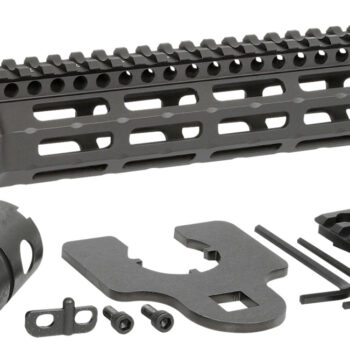 Midwest Industries MINF105 Night Fighter  10.50" M-LOK Black Hardcoat Anodized Aluminum Includes Barrel Wrench, Nut, & 5 Slot Rail
