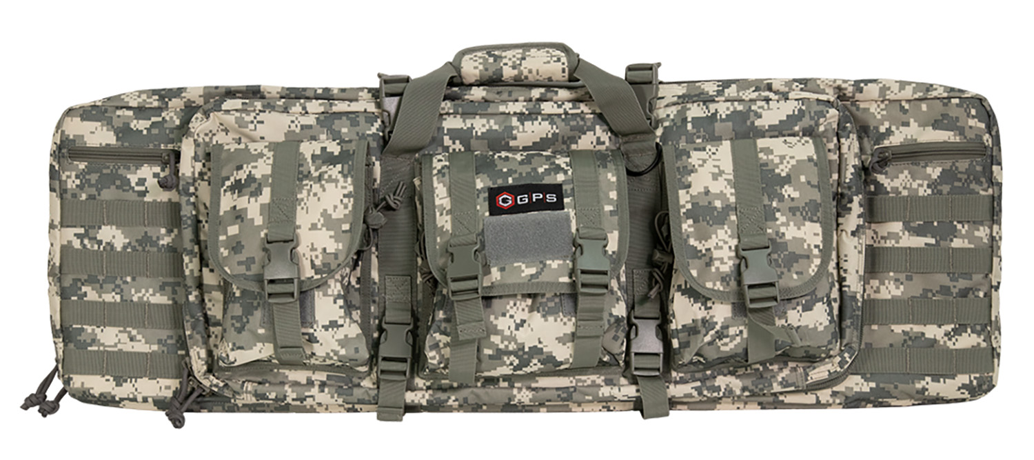 GPS Bags DRC36ACU Double Rifle Case 36" A-TACS AU 600D Polyester w/ 2 Padded Pistol Sleeves MOLLE Webbing & Lockable Zippers 3 GPS Bags DRC36ACU Double Rifle Case 36" A-TACS AU 600D Polyester w/ 2 Padded Pistol Sleeves MOLLE Webbing & Lockable Zippers