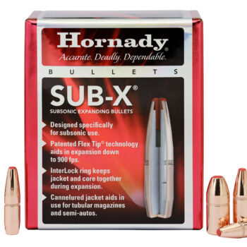 Hornady 3503 Sub-X  35 Cal 250 gr Subsonic eXpanding 100 Per Box/ 15 Case