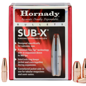 Hornady 45031 Sub-X  45 Cal 395 gr Subsonic eXpanding 50 Per Box/ 15 Case