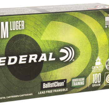 Federal BC9H1 BallistiClean Reduced Hazard Training 9mmLuger 100gr Lead Free Frangible 50 Per Box/20 Case