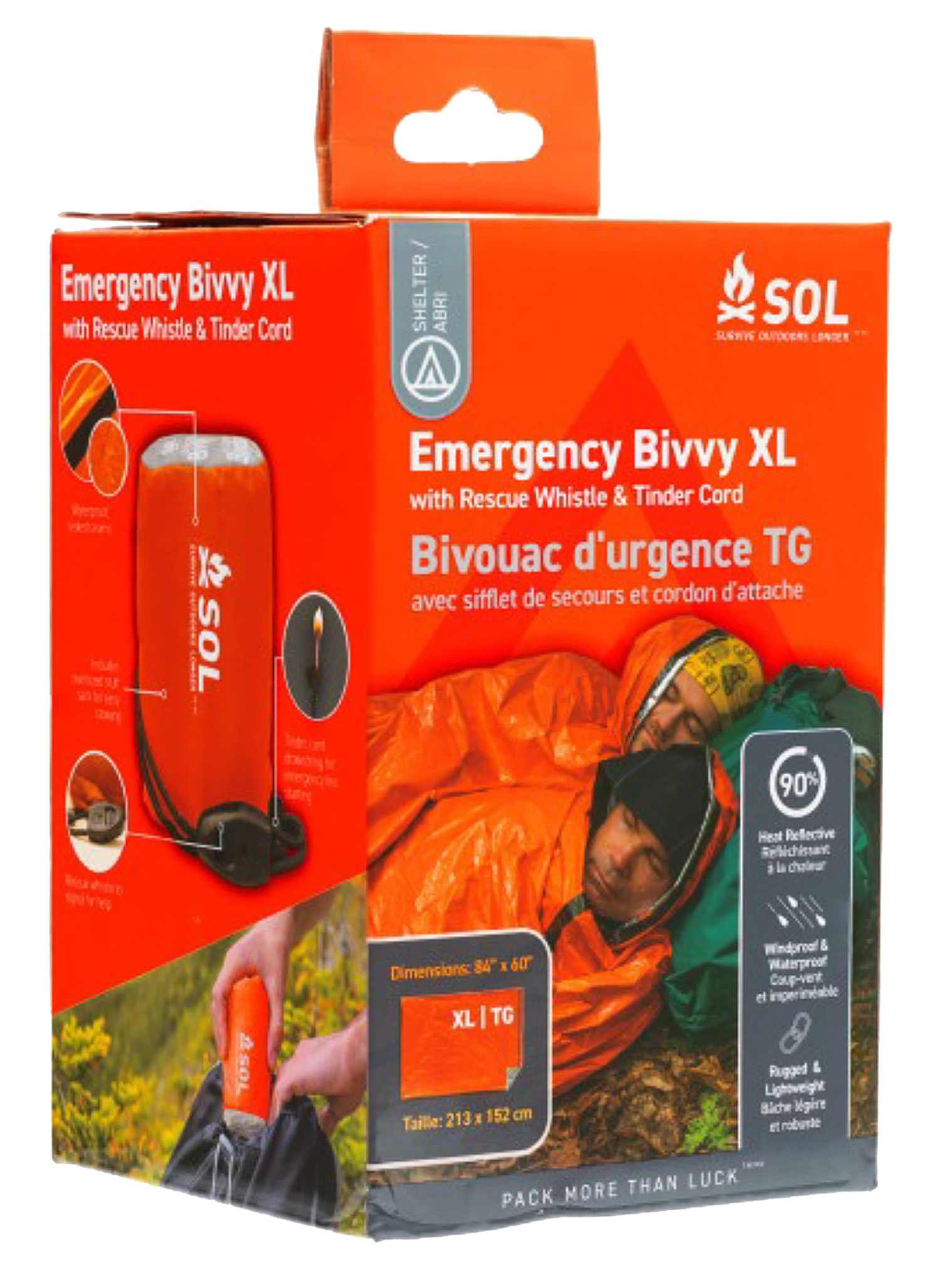 Adventure Medical Kits 01401144 SOL Bivvy Warmth Waterproof Wind Resistant Orange XL 3 Adventure Medical Kits 01401144 SOL Bivvy Warmth Waterproof Wind Resistant Orange XL